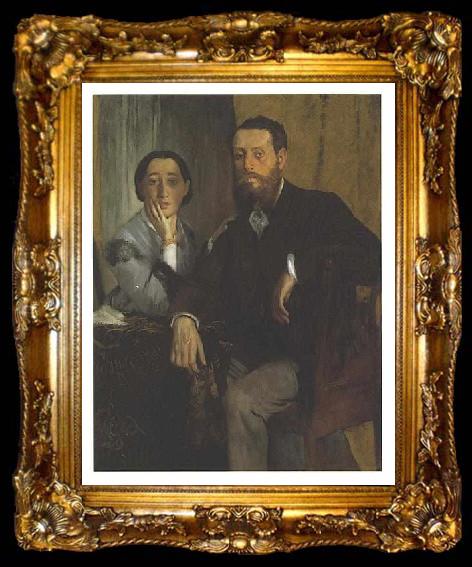 framed  Edgar Degas Mr and Ms Morbilli, ta009-2